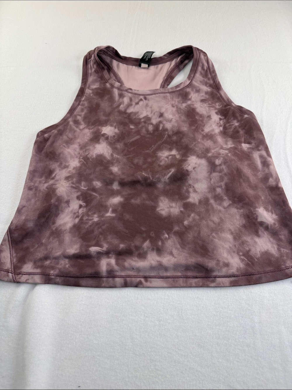 Mauve Tie-Dye Racerback Tank Top